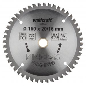 Wolfcraft pílový kotúč jemné rezy ø160x20,16 Z48 6620000