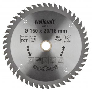 Wolfcraft pílový kotúč čisté rezy ø160x20,16 Z48 6630000