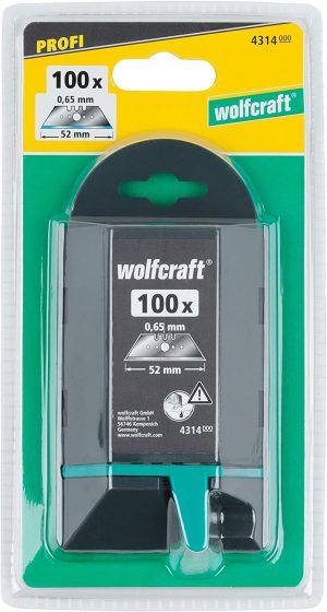 Wolfcraft 100 x profesionálne trapézové čepele, dl. 52 mm  4314000