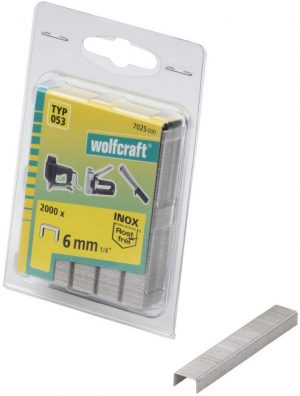 Wolfcraft Široké sponky do sponkovačky výška 6 mm 2000 ks 7025000