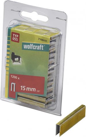 Wolfcraft Úzke sponky do sponkovačky výška 15 mm 1200 ks 7166000