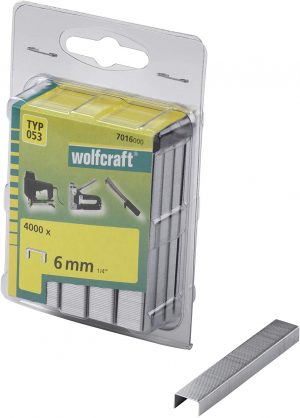 Wolfcraft Široké sponky do sponkovačky výška 6 mm 4000 ks 7016000