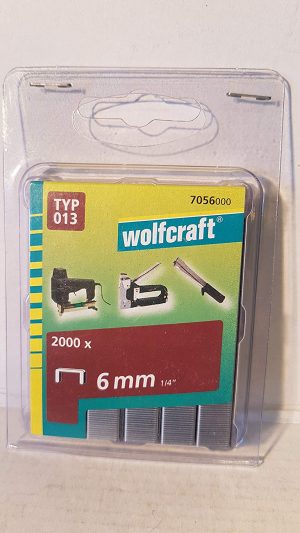 Wolfcraft Široké sponky do sponkovačky výška 6 mm 2000 ks 7056000